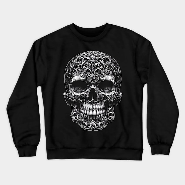 Gothic Skull Crewneck Sweatshirt by OddlyNoir